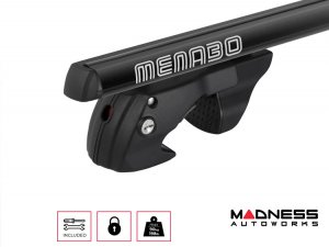 Jeep Renegade Roof Rack Cross Bars - for models w/ factory roof rails - Black (2015-2023) Jeep Renegade Roof Rack Cross Bars - for models w/ factory roof rails - Black (2015-2023)